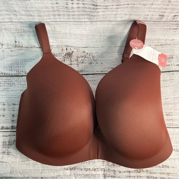 Cacique 38H Brown Uplift Plunge Simply Wire Free Brown Bra NEW - Picture 1 of 10